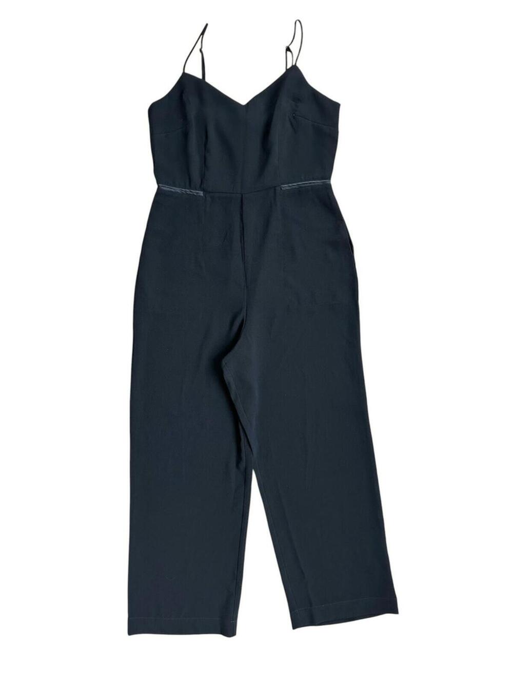Maeve Anthropologie Magdalena Black Jumpsuit with Pockets